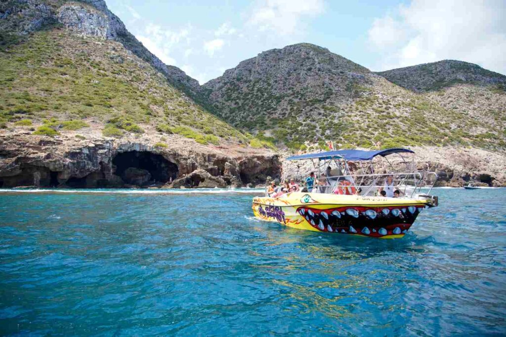 excursión en barco a la cova tallada